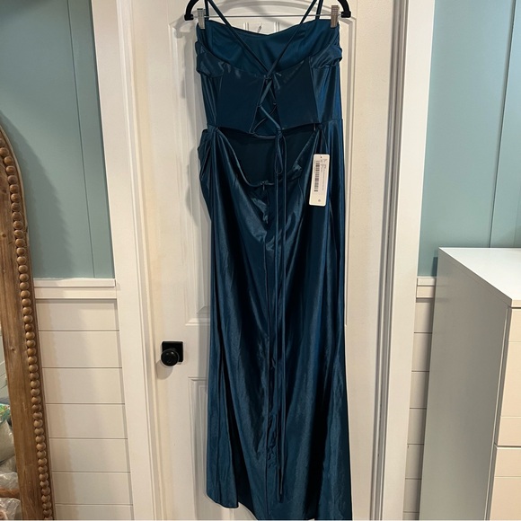 Luxedo Teal Corset Satin Formal Evening Dress. Size 2X. NWT. - Picture 6 of 16